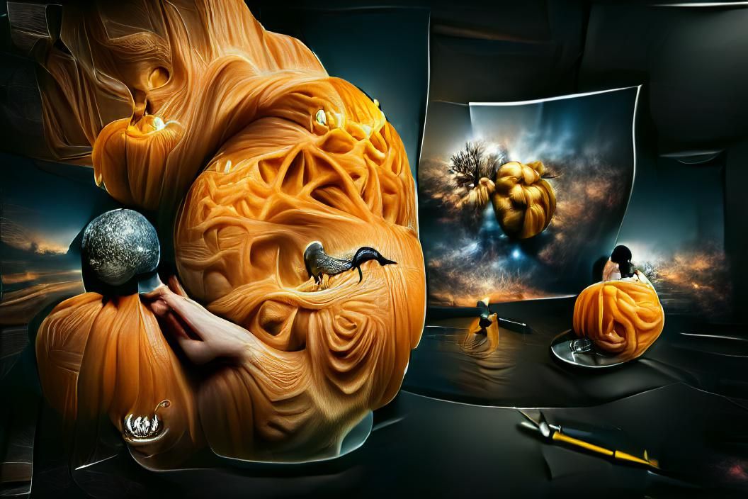 Pumpkin carving of the universe