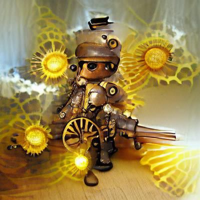 sunshine rays steampunk soldier
