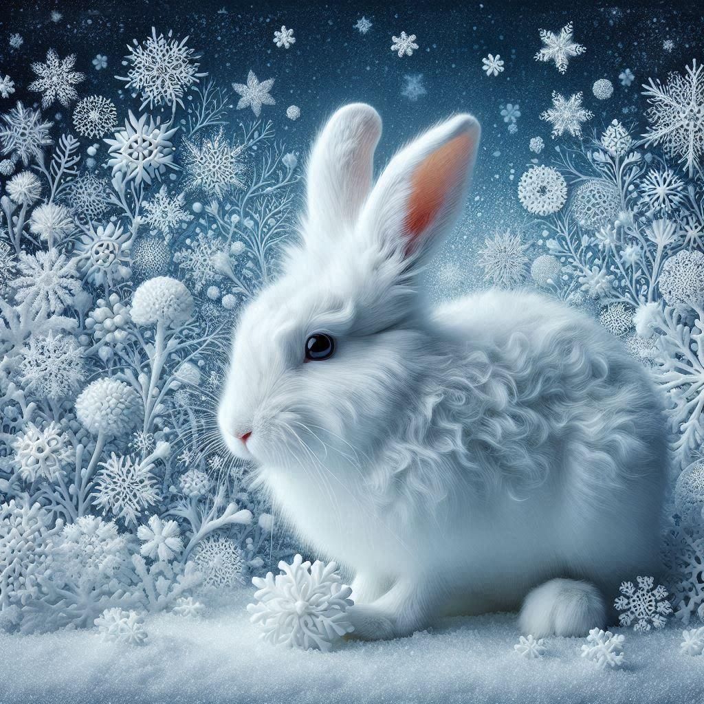 Snow bunny  by @SrgGrkv