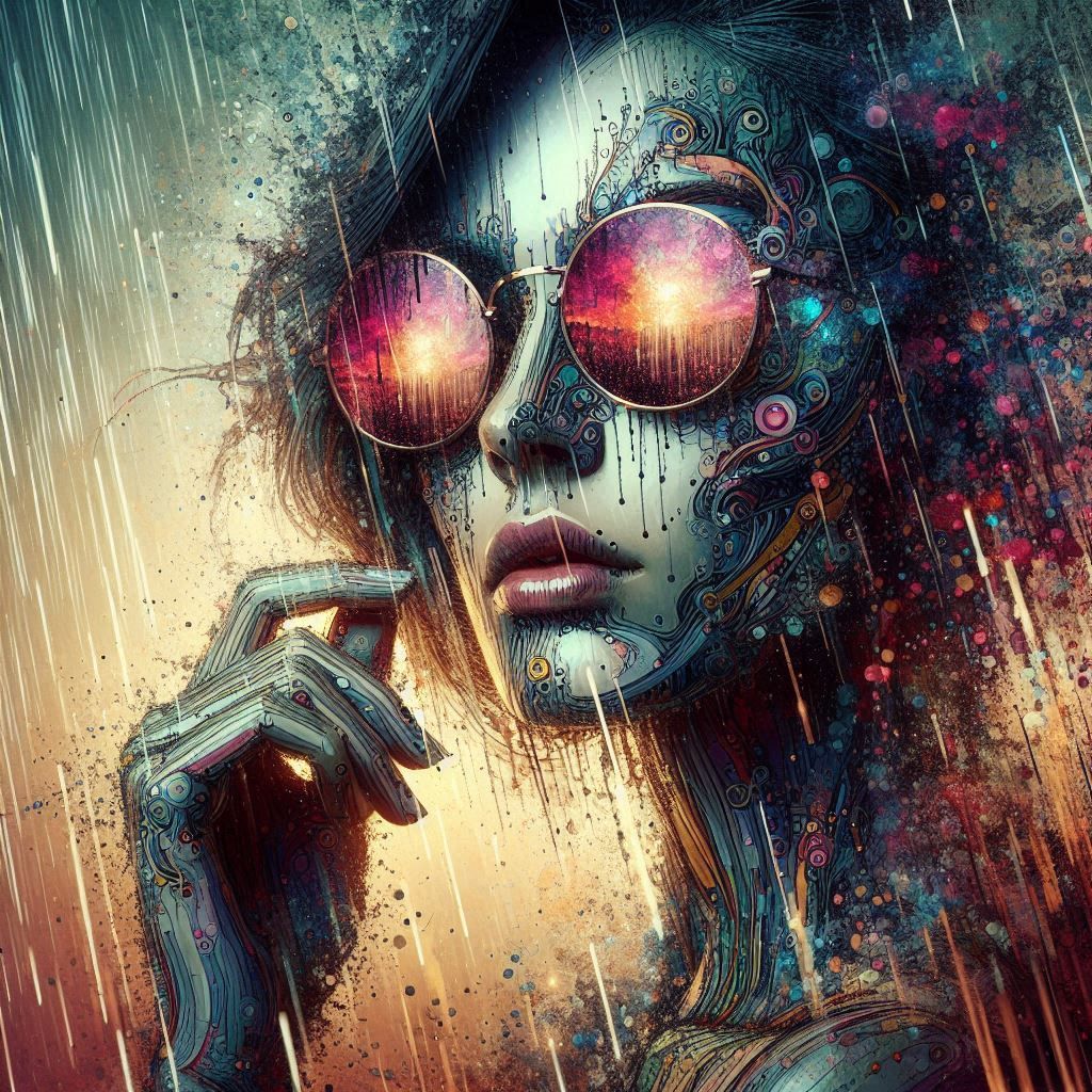 double exposure beautiful fantasy DALL-E 3 portrait landscap...