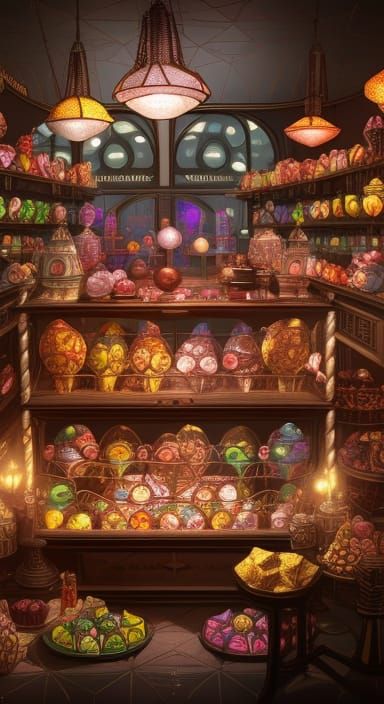 Candy shop - AI Generated Artwork - NightCafe Creator