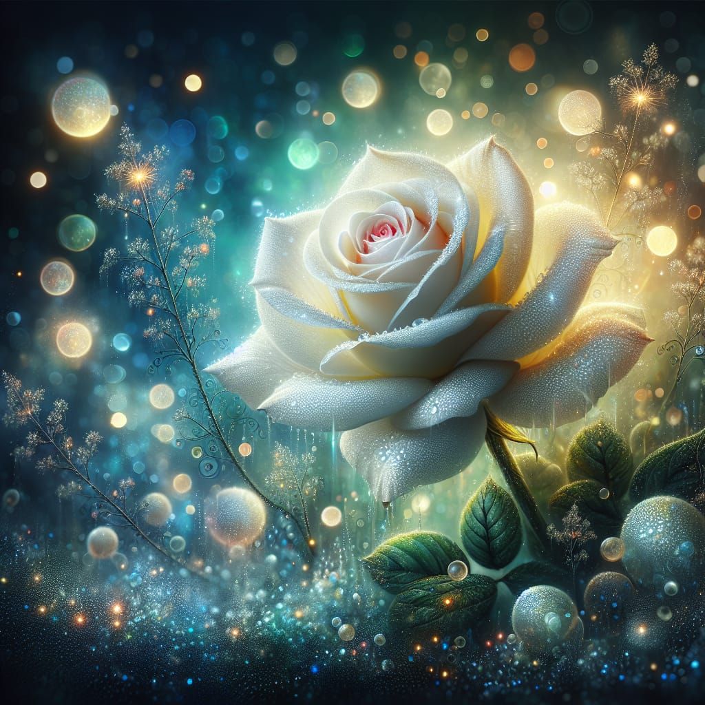  single white rose  by @Debbie