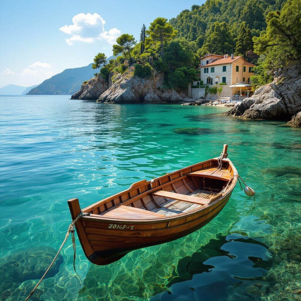 Peaceful Boat on Calm Water