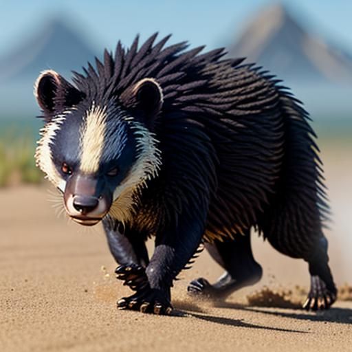 the honey badger's aggressive nature.