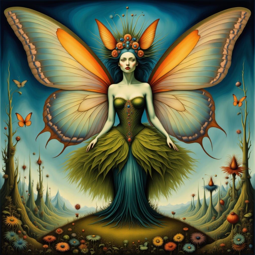 <lora:Fae 3:1.0> Butterfly winged fairy cat