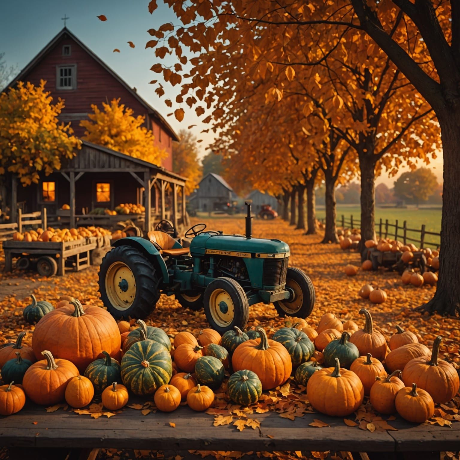 Visit the Gourd Festival and carve gourds, drive the tractor or create leaf angels on the ground.  by @SalvaMalva