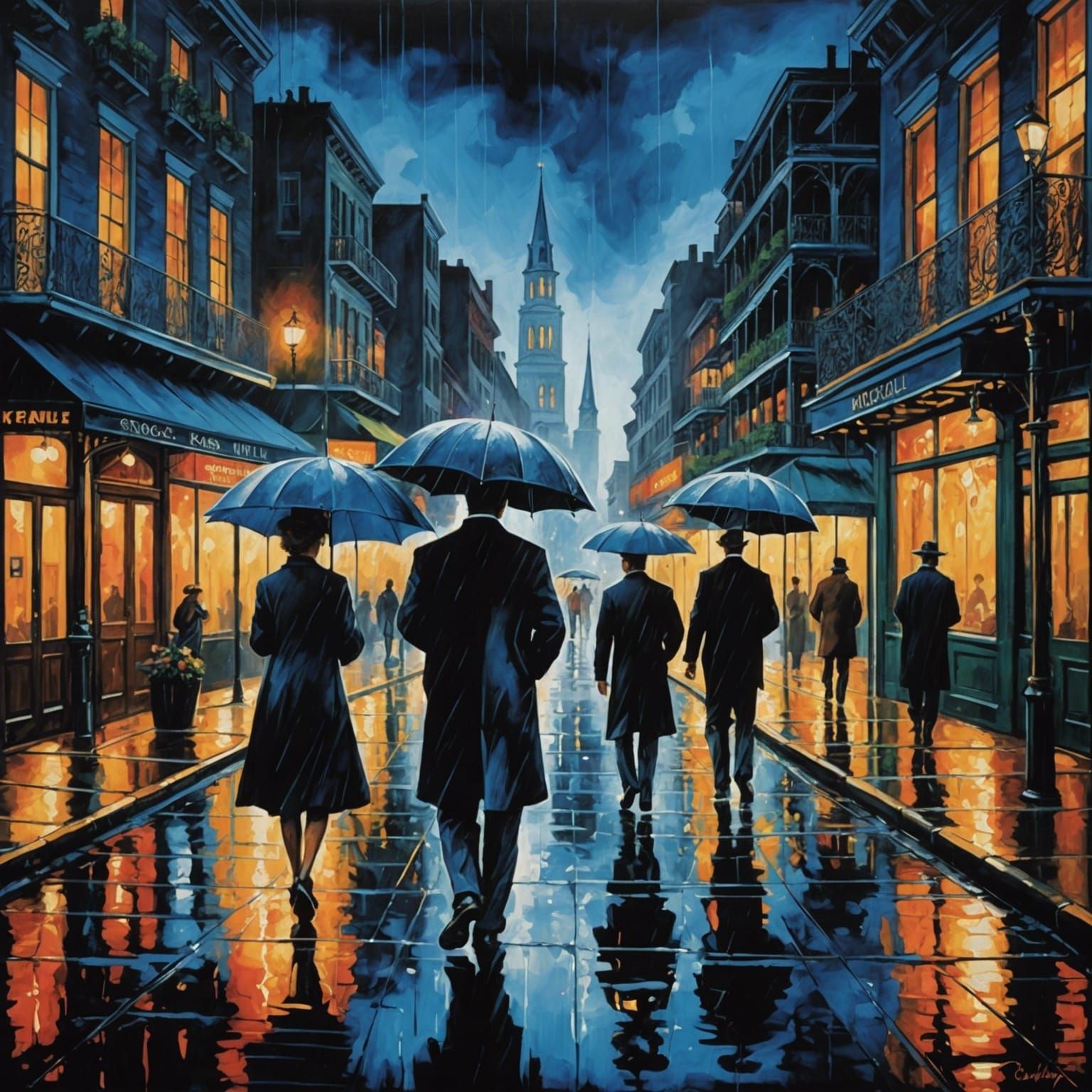 Rainy Street Scene  by @Josh