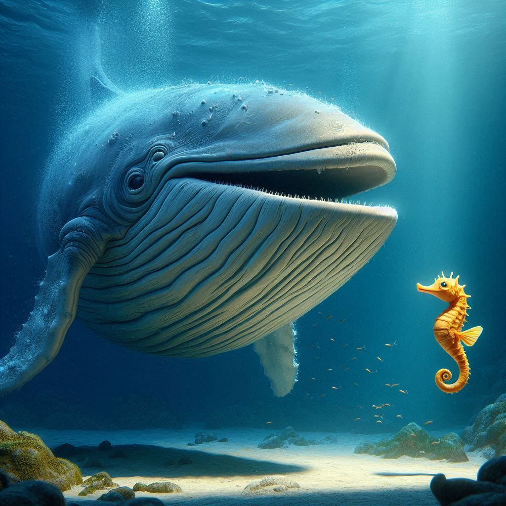 Whale and Seahorse