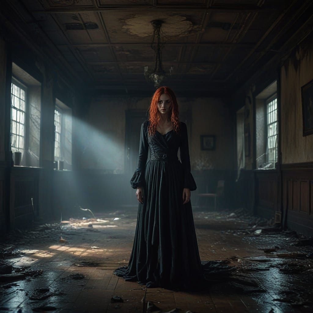 Ethereal Gothic Goddess in Perpetual Gloom