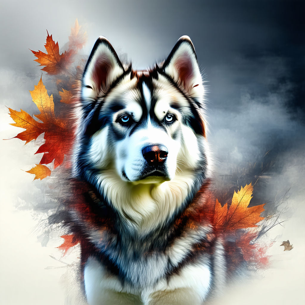 Alaskan Malamute  - Animal Digital Paintings