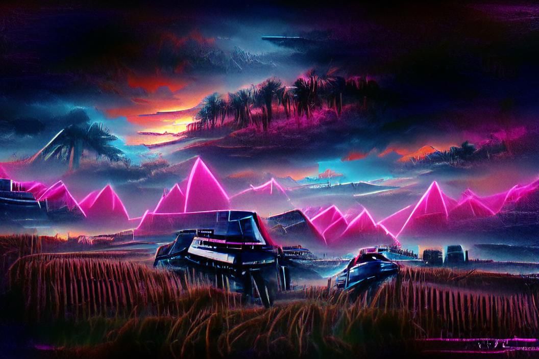 Synthwave landscape