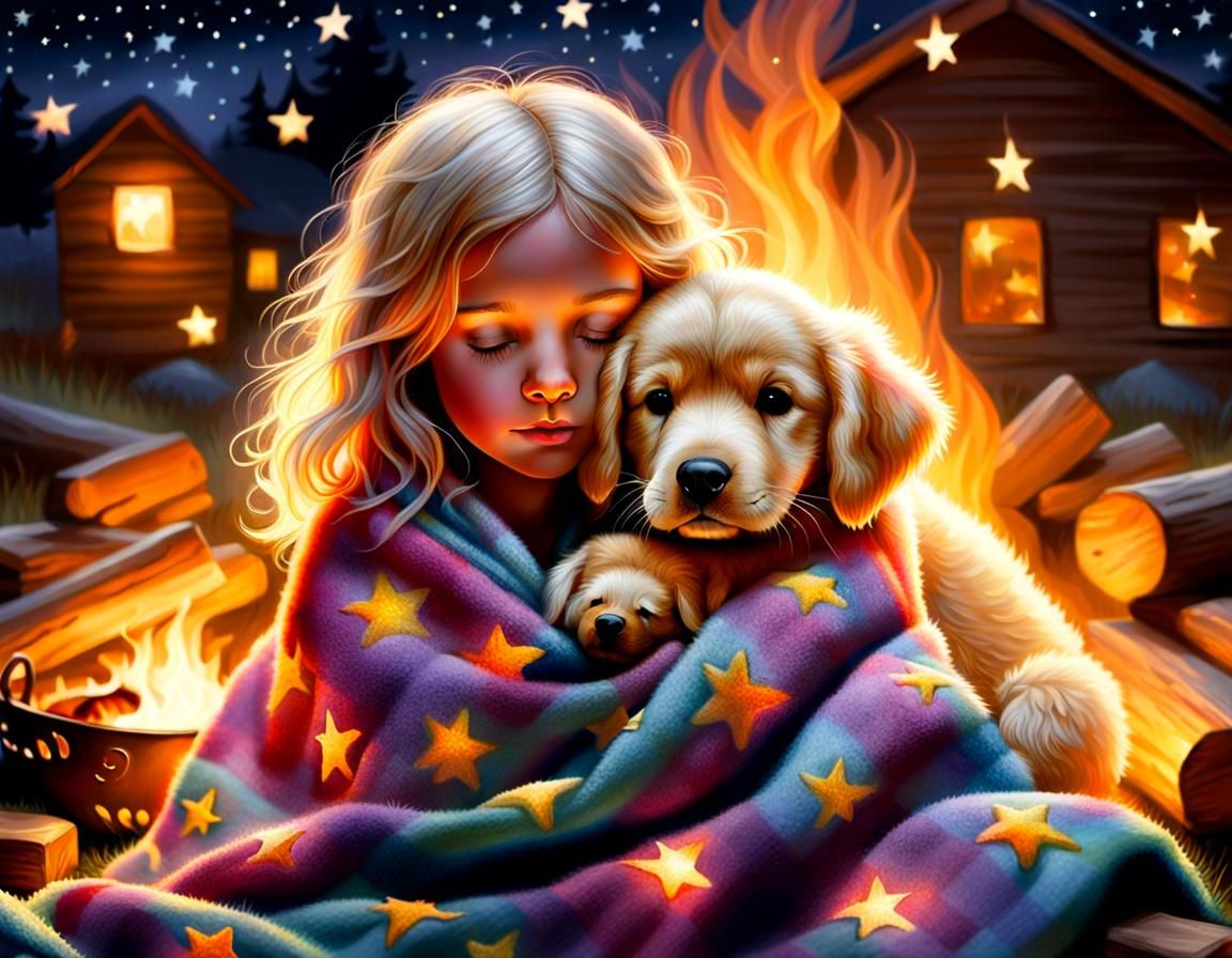 Falling asleep by the campfire