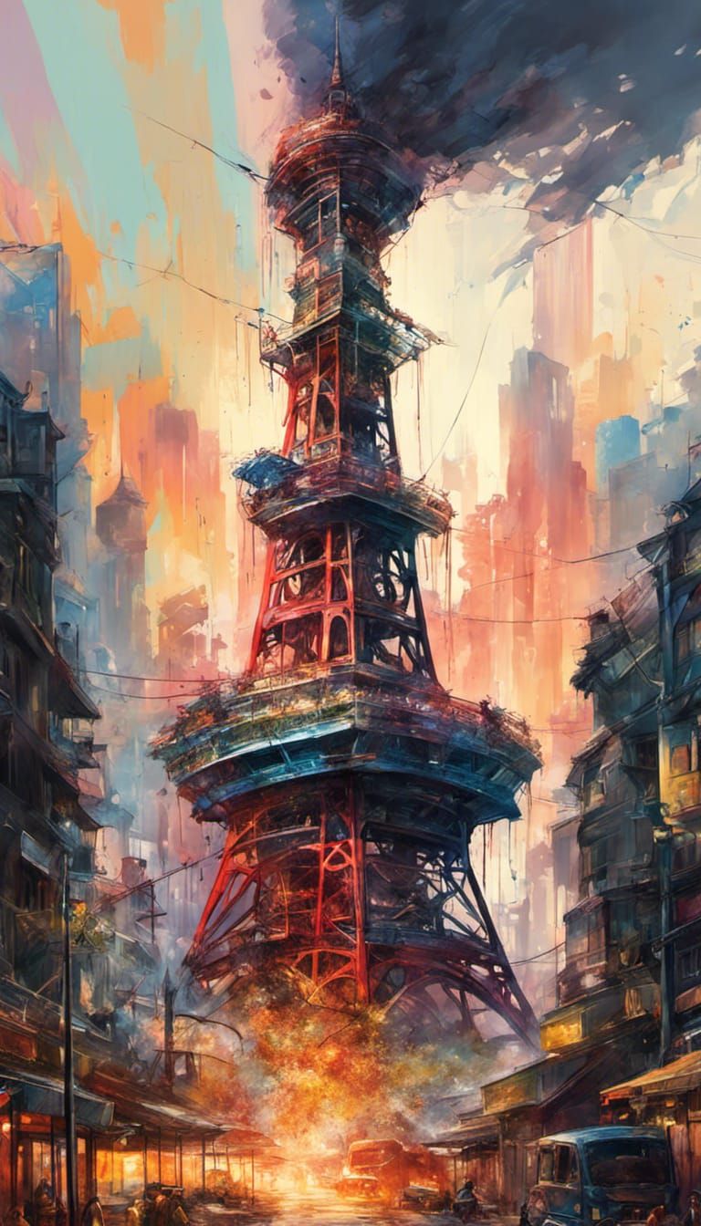 Blazing Tokyo Tower  by @Justin