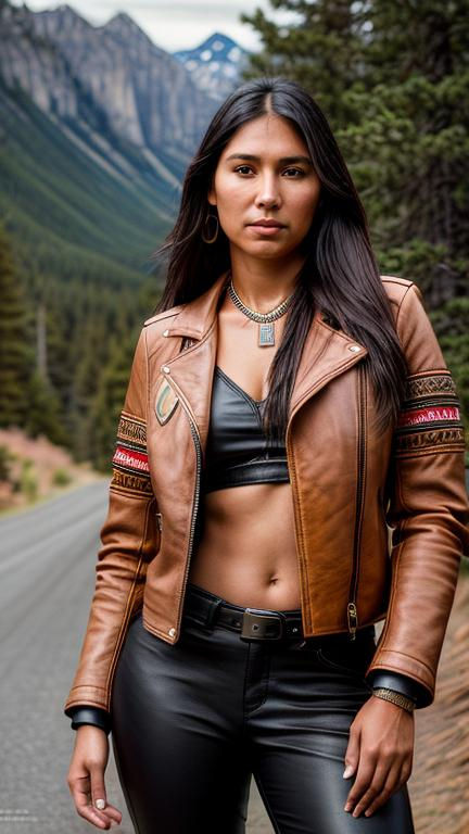 Miss leather contest - Native American Apache