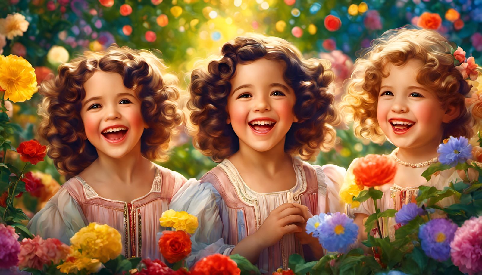 Triplets - we sing and dance together - AI Generated Artwork ...