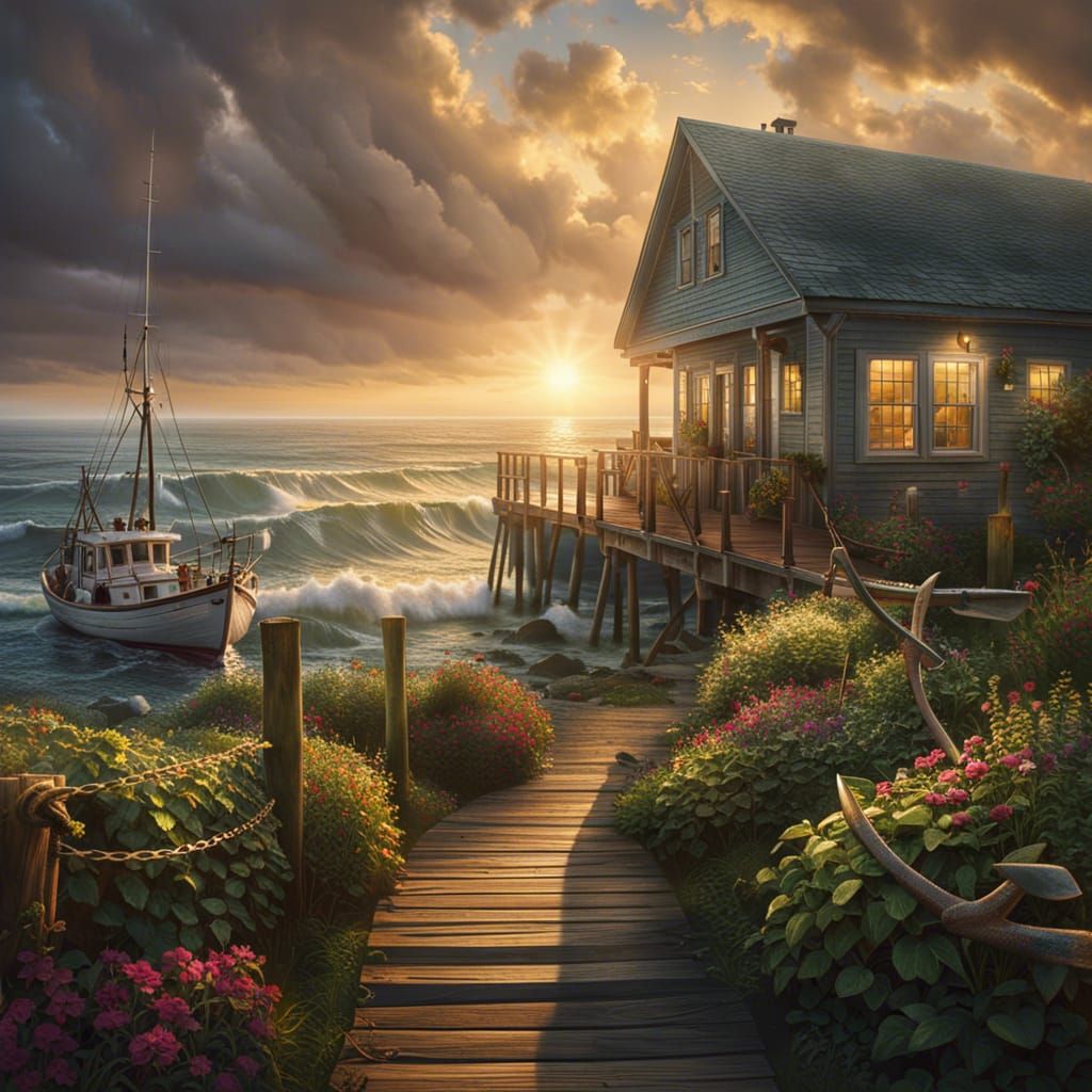 Make me a Thomas Kinkade style picture of a superimposed image of a ...