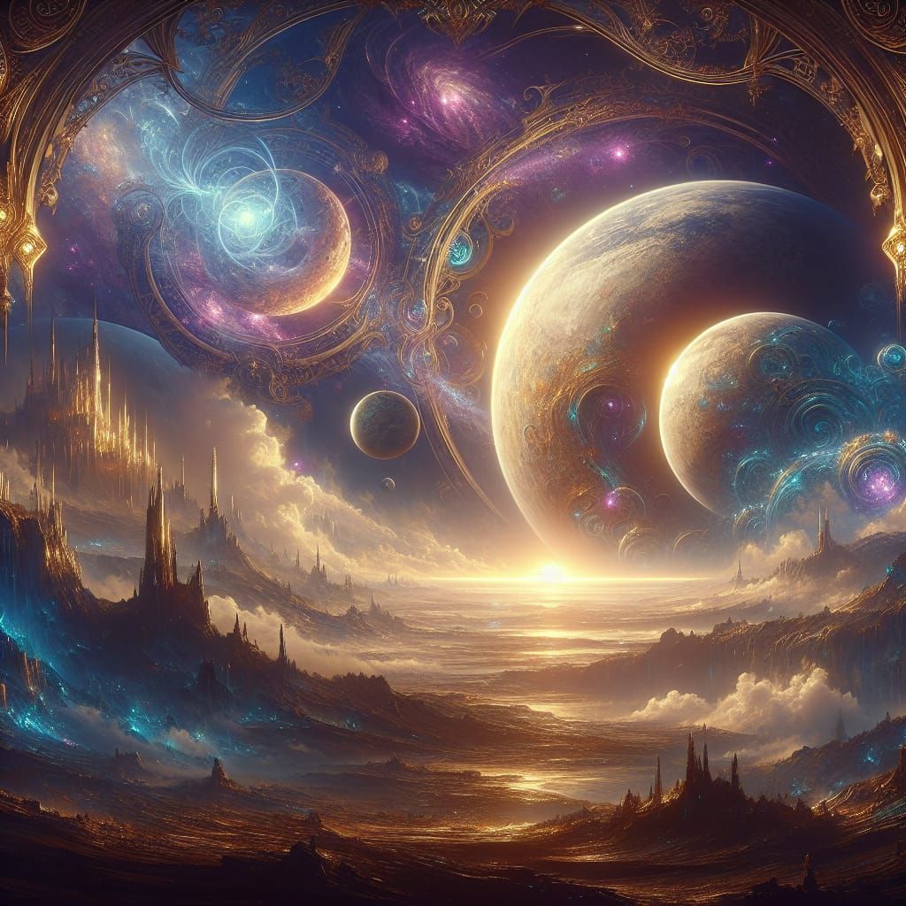 Magnificent, beautiful, Earth, moon, sun, cosmic exploration...