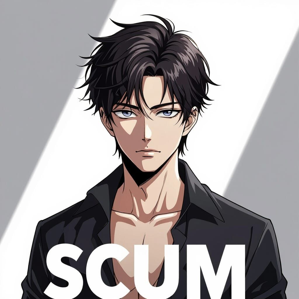 Anime Avatar: Reserved, Alluring Male with Disheveled Hair