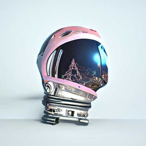 pink astronaut helmet - AI Generated Artwork - NightCafe Creator