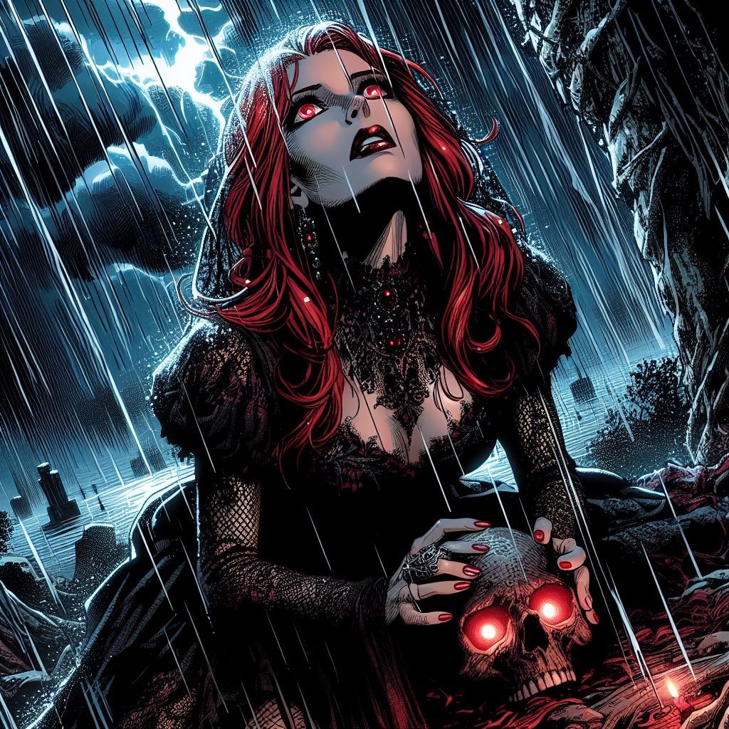 Red Eyes in the Storm (Version 2)