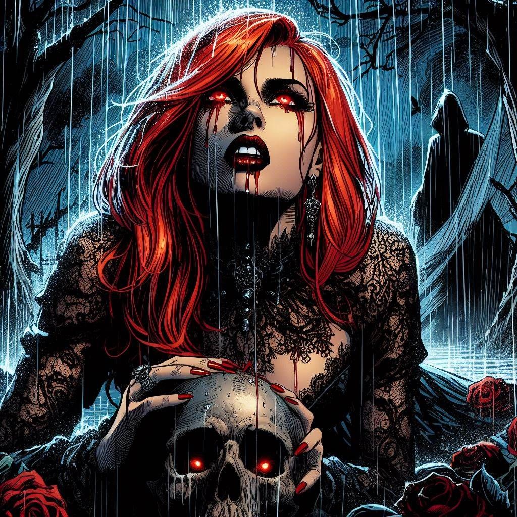 Red Eyes in the Storm (Version 1)