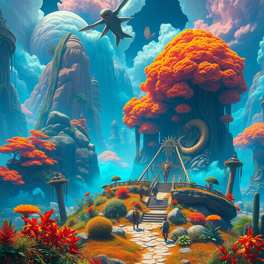 Fantasy Realm: Street Art Mural in Unreal Engine 5