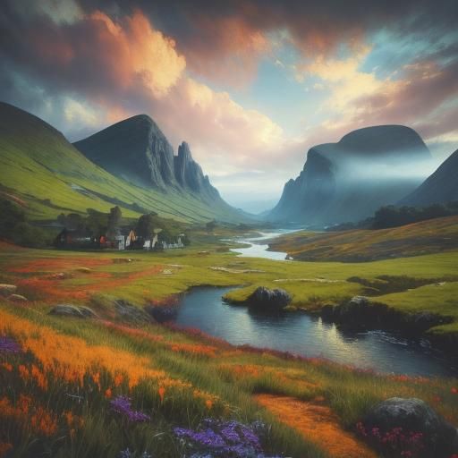 A particularly beautiful landscape in Ireland"