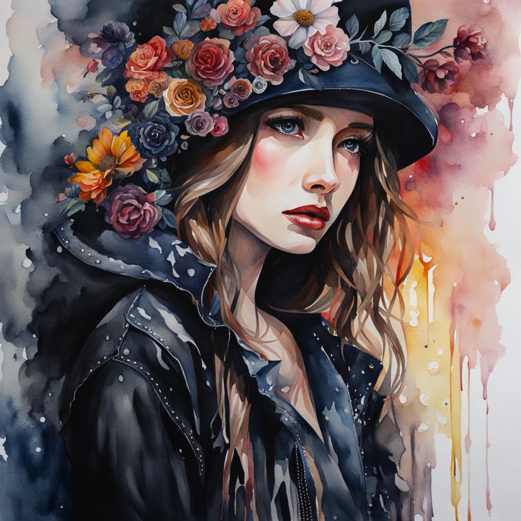 Watercolor portrait (A) - AI Generated Artwork - NightCafe Creator