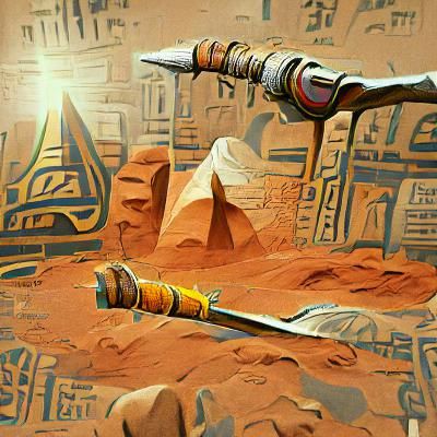 ruins in the red sand
