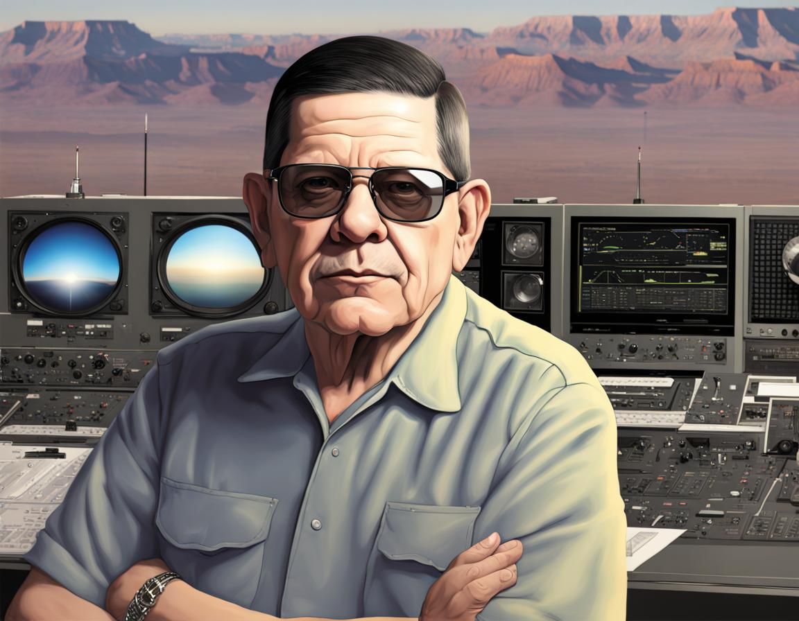 Art Bell radio host at area 51. photorealistic, high quality - AI ...