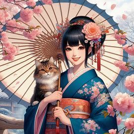 Dans un jardin japonais.