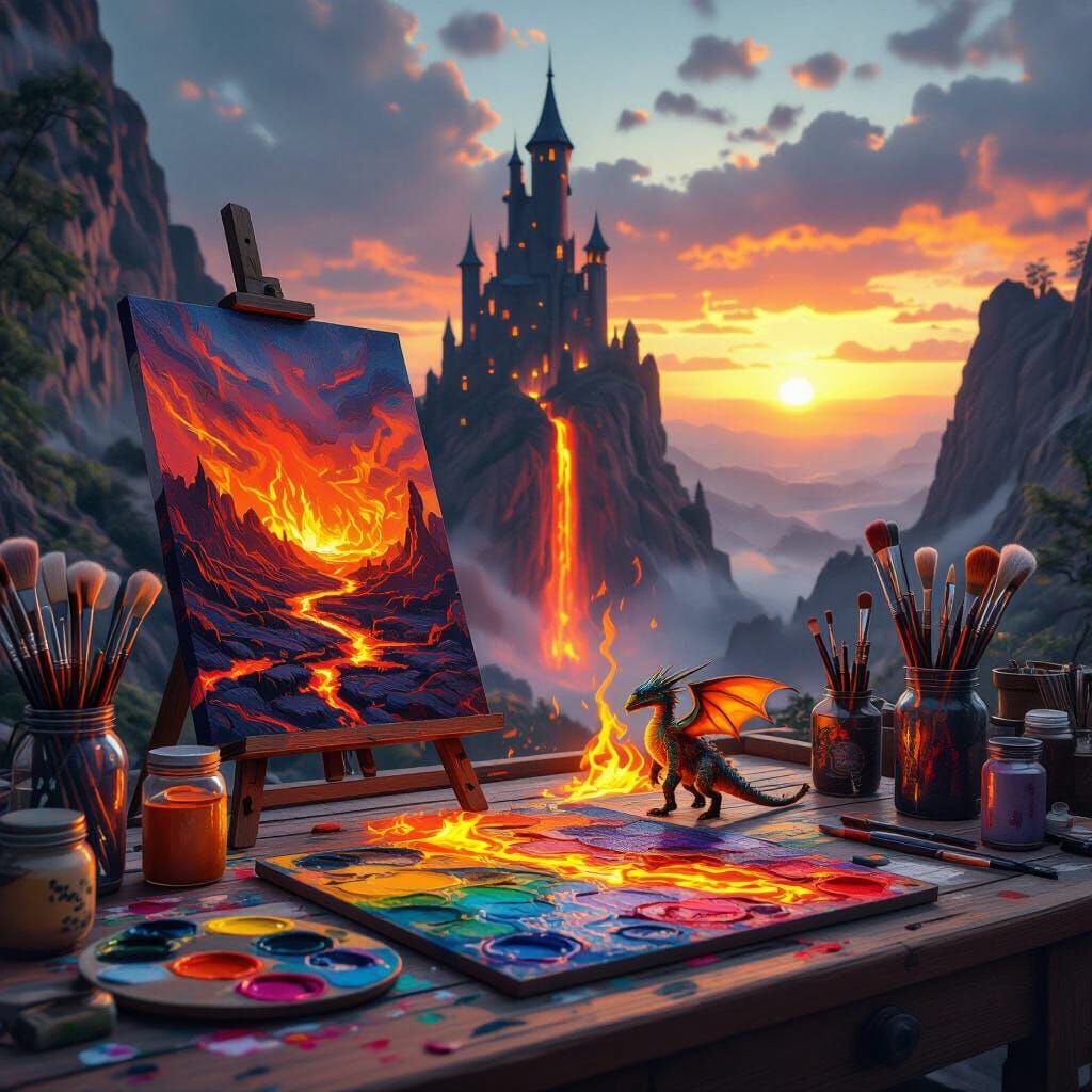 Whimsical Artist's atelier   by @Renfri