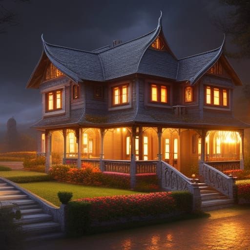 Melville House AI Generated Artwork NightCafe Creator