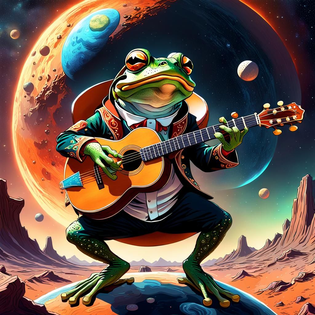 A Mariachi Cosmic Frog