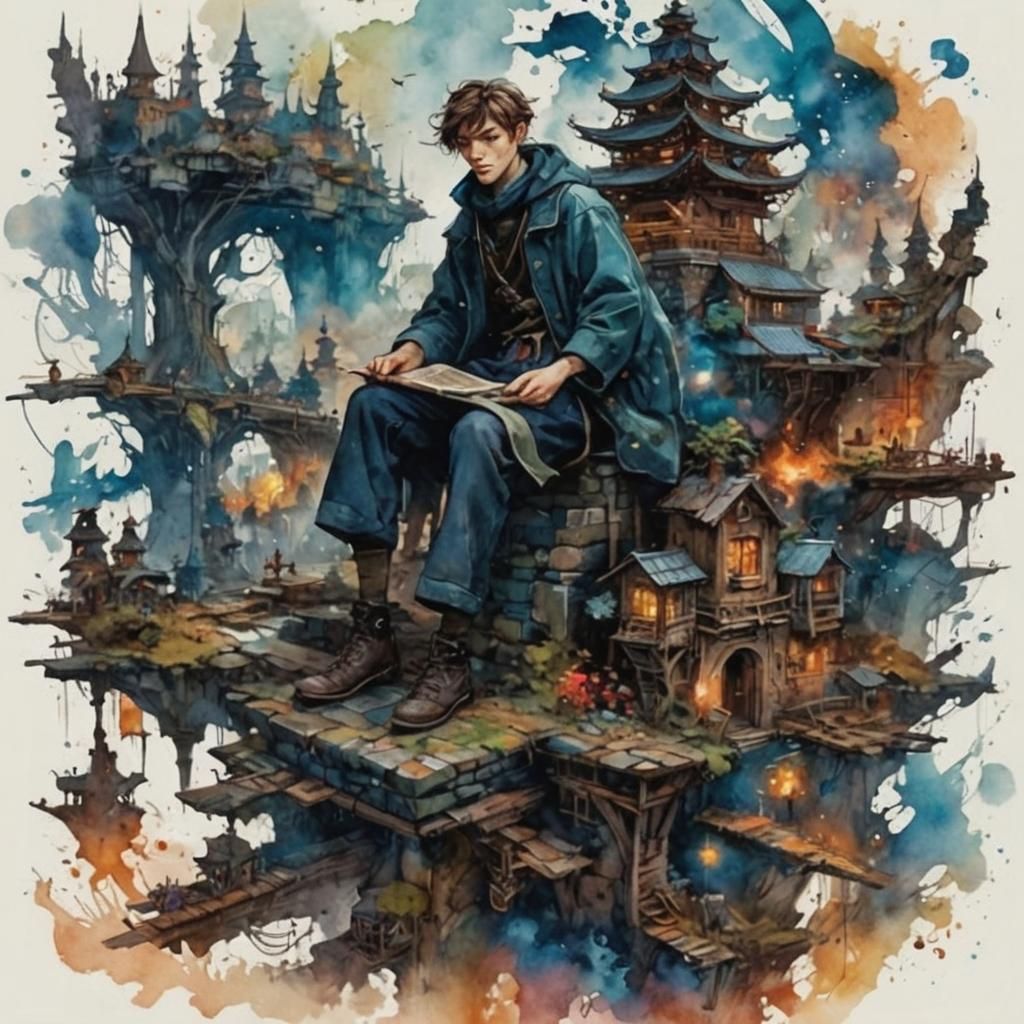 Neon Cityscape in Cyberpunk Style