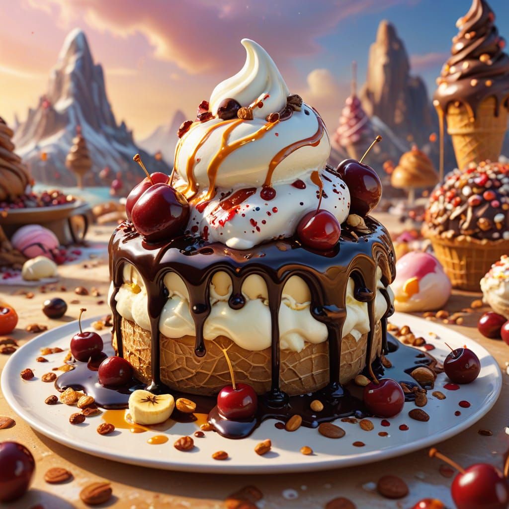 Ice Cream Mountain  by @Looney Lynn