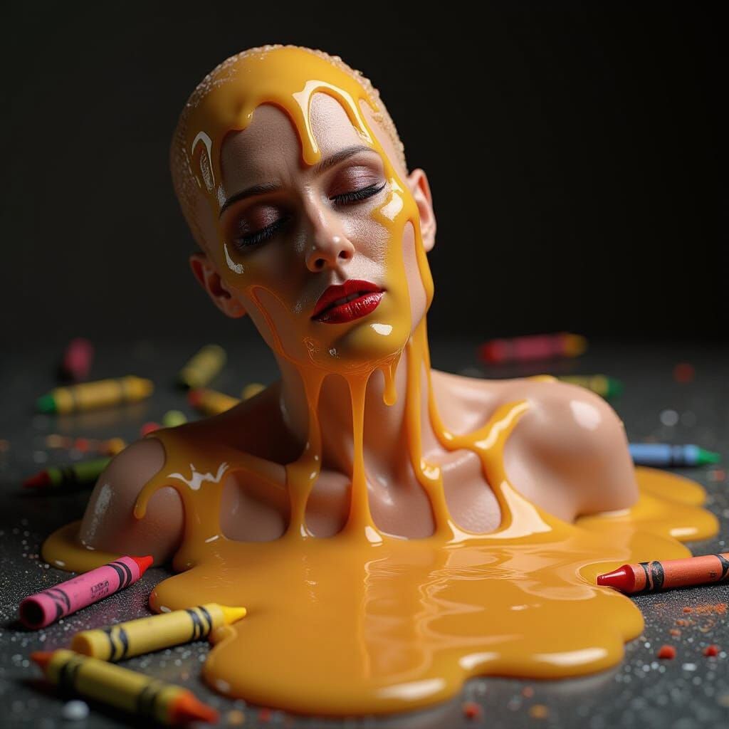 Horrific Melted Wax Body in Realistic 4K