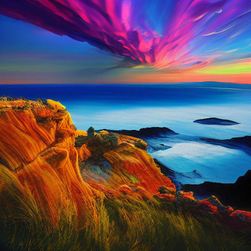 Surreal Landscape Masterpiece in Vibrant Colors
