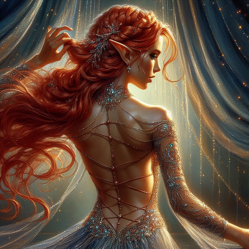 Glittering Backless Gown