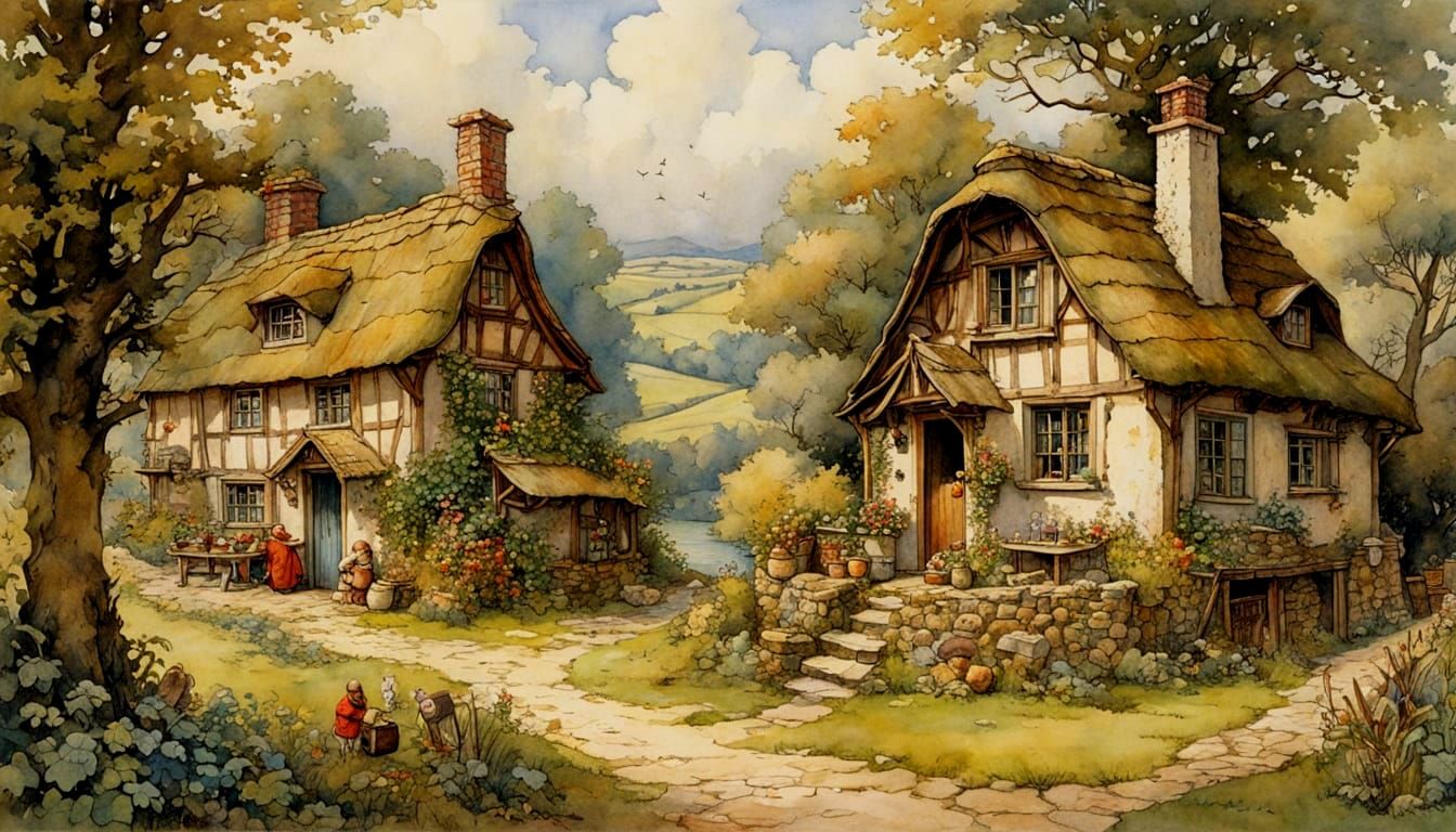 Enchanted Forest Dwarf: Storybook Illustration