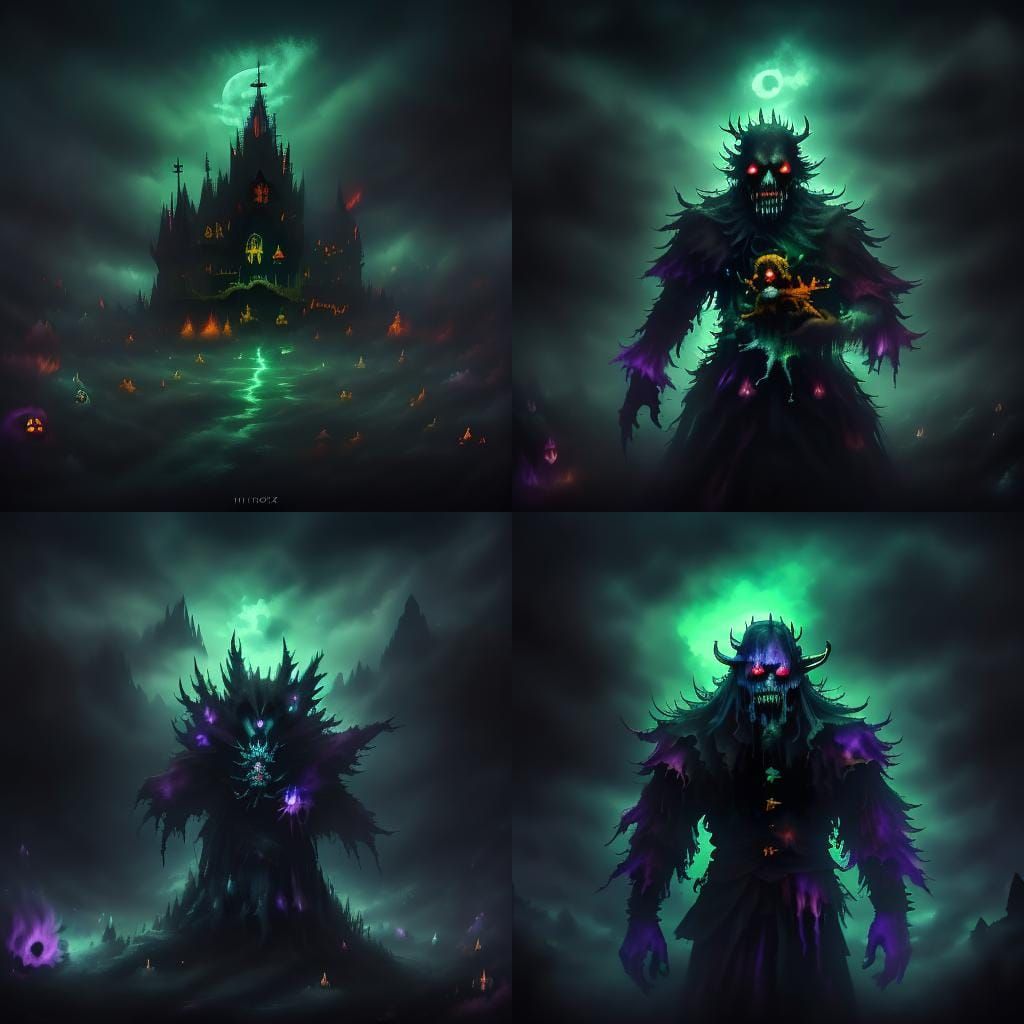 <lora:Spirit World:1.0> Highly Detailed Spooky Creepy Demons...