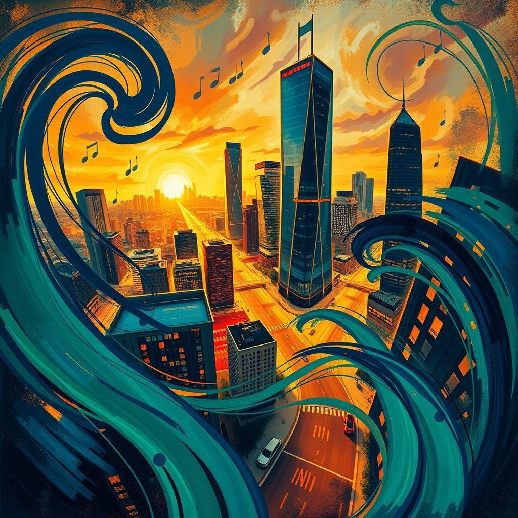 An emotive musical cityscape