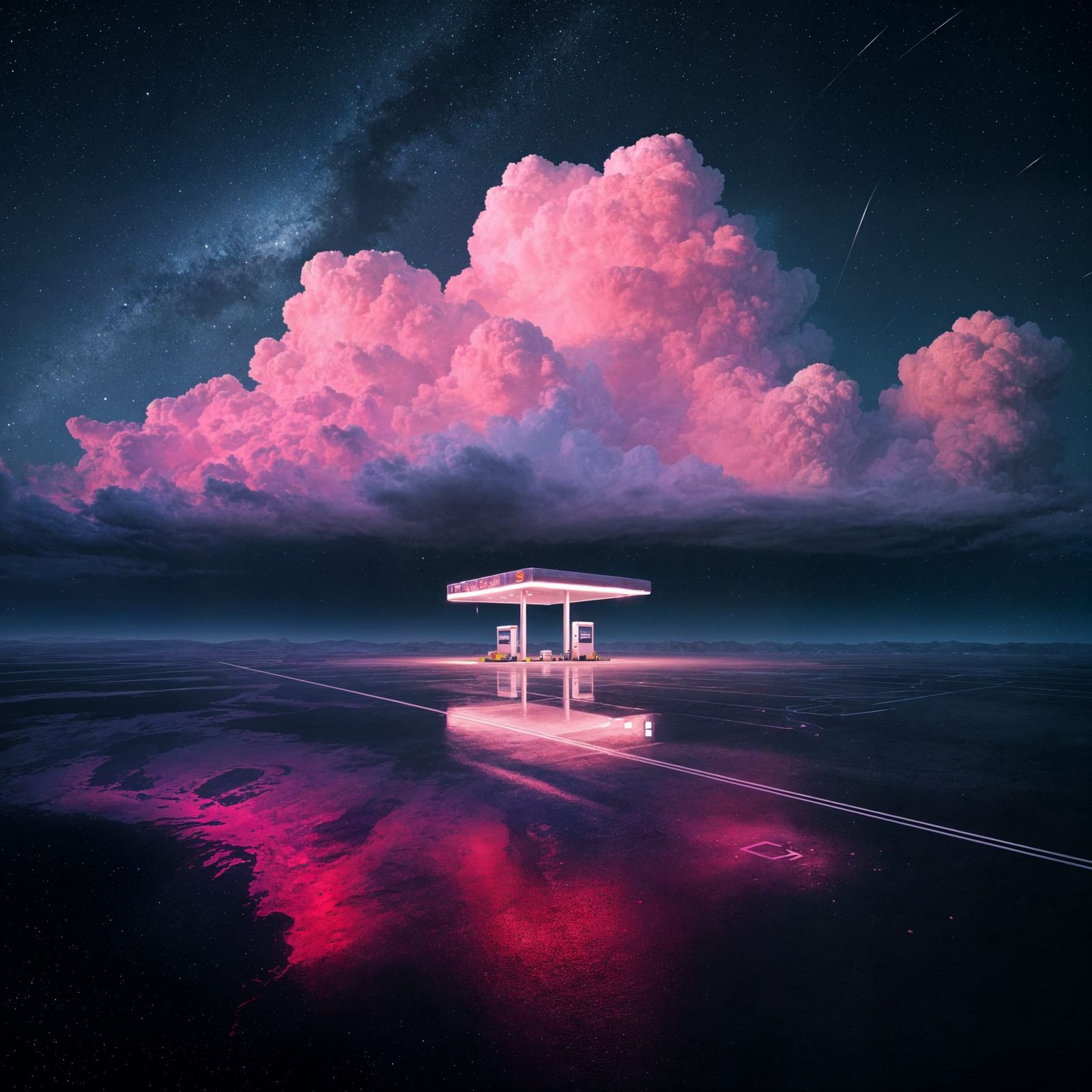 minimalist gas station