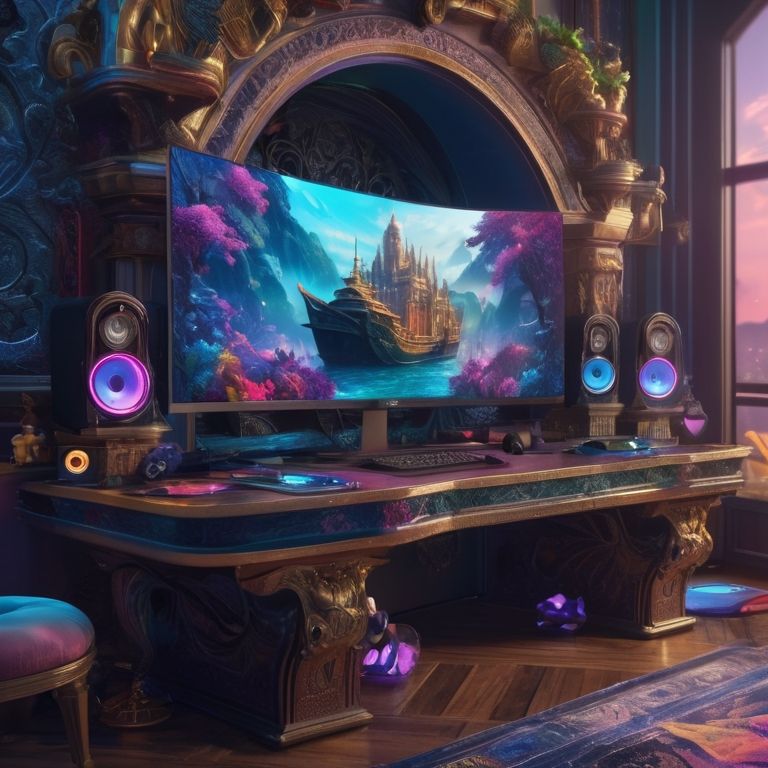 gaming pc setup  old Paris Room