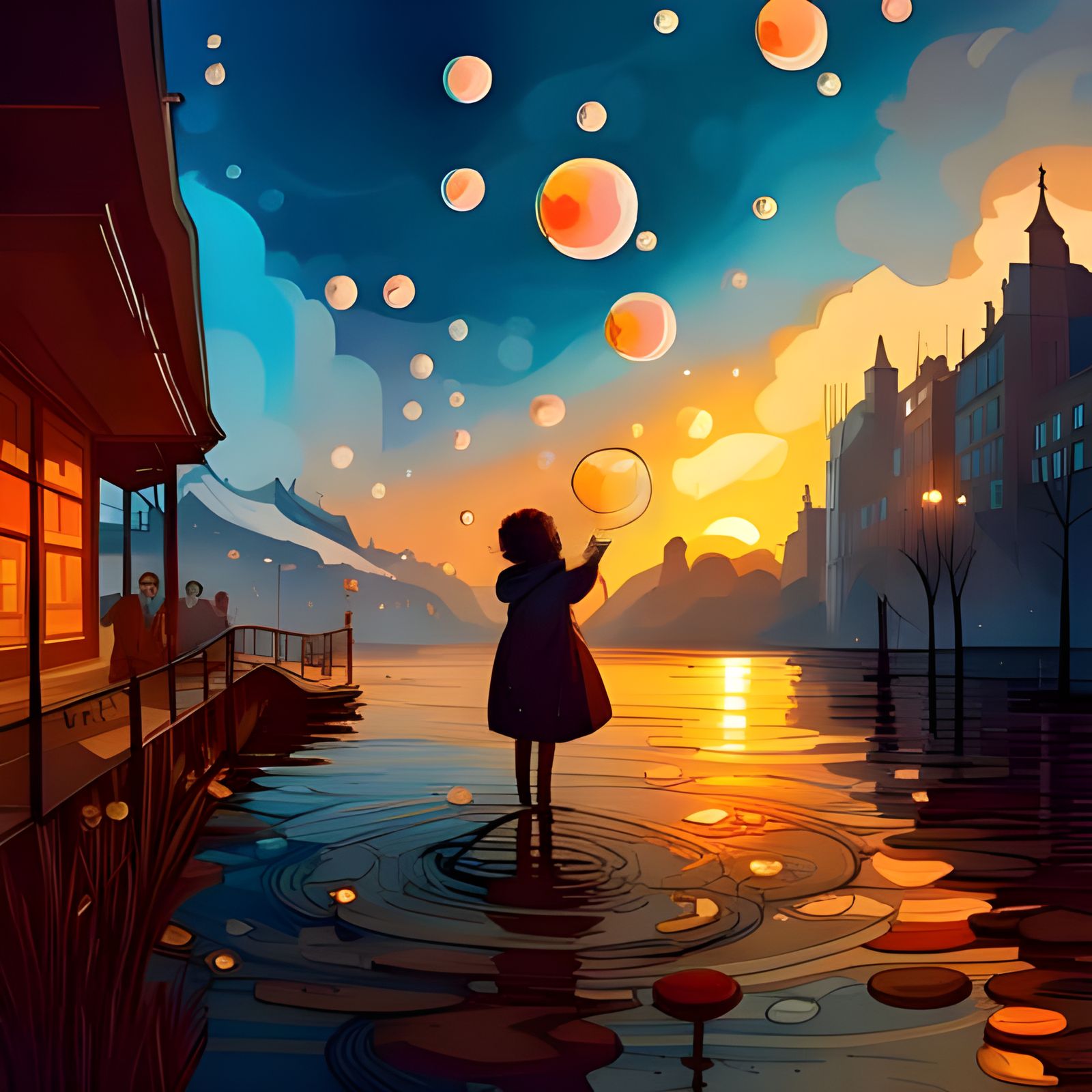 Blowing Bubbles  by @Quiet Volcano