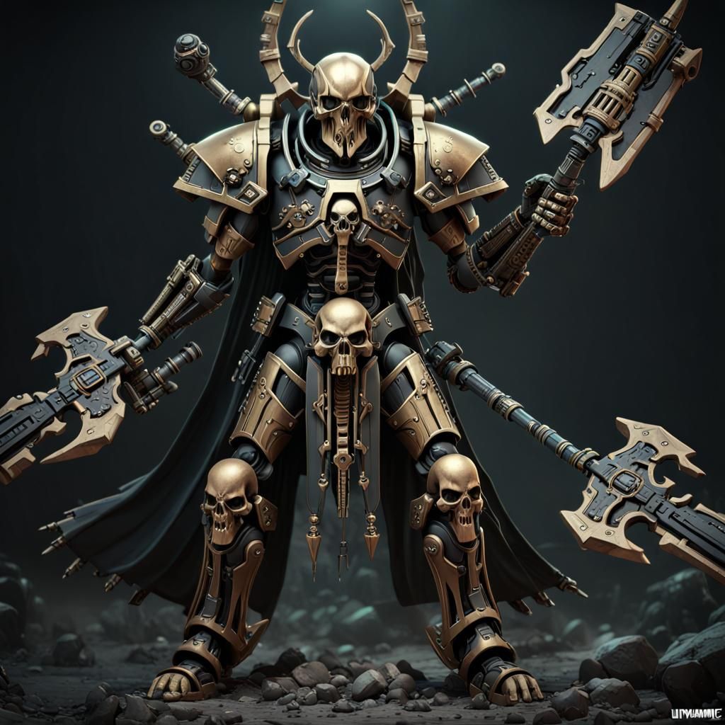 Warhammer 40k Necron warrior  by @CaptBoomerang