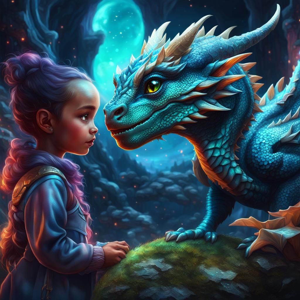 A cute baby dragon pet.  by @Suz