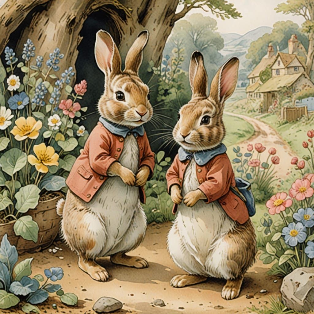 Rabbits  by @TiebethTheNinja