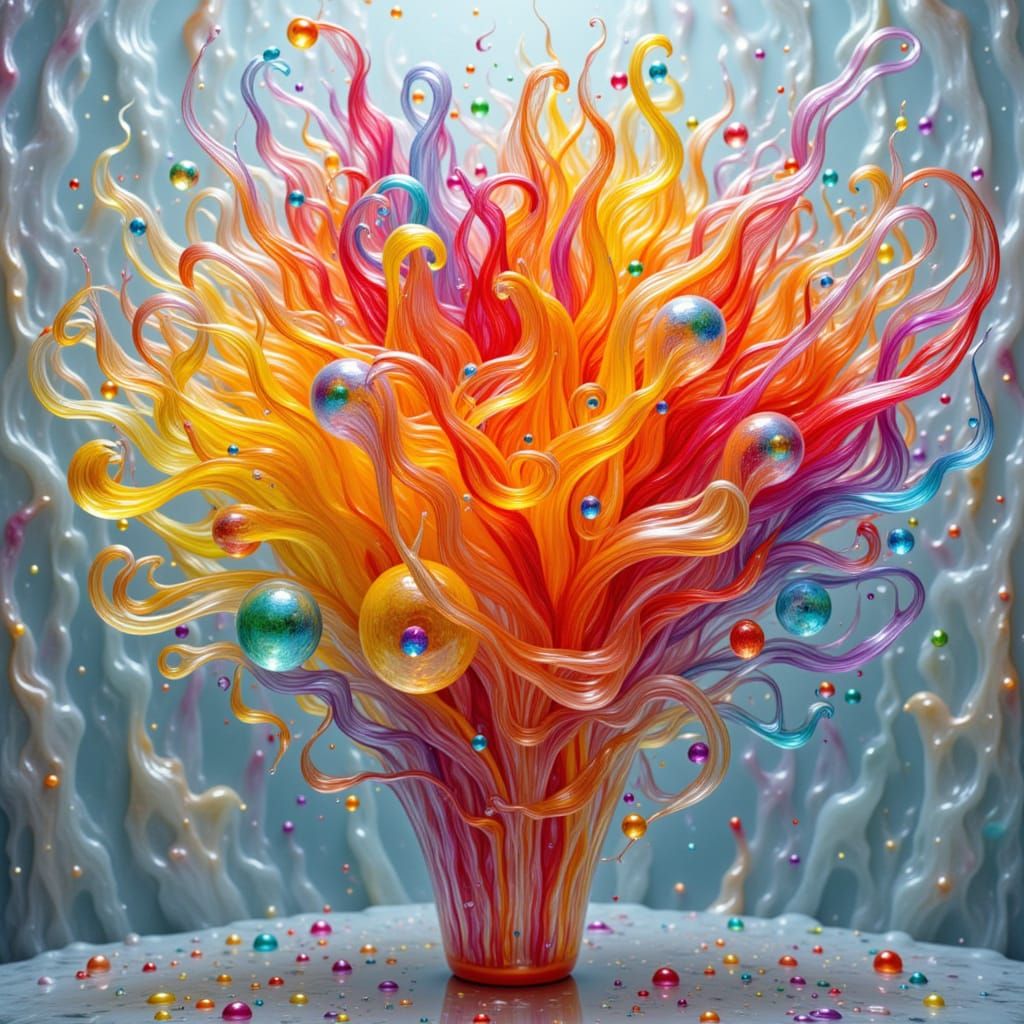 <lora:Glass Art:1.0> Glass colors