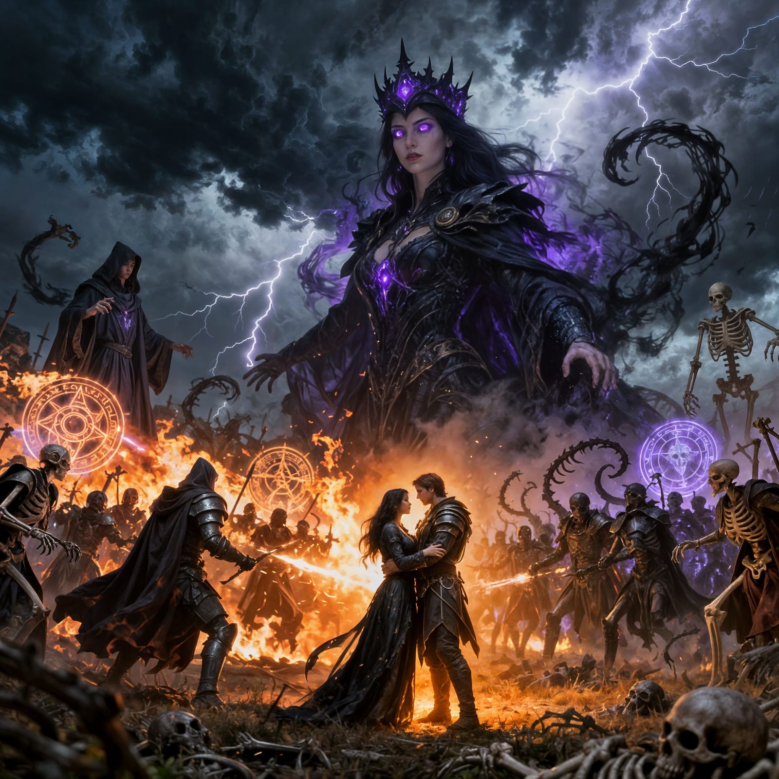 Dark Fantasy Battle: Love Amidst Magical War